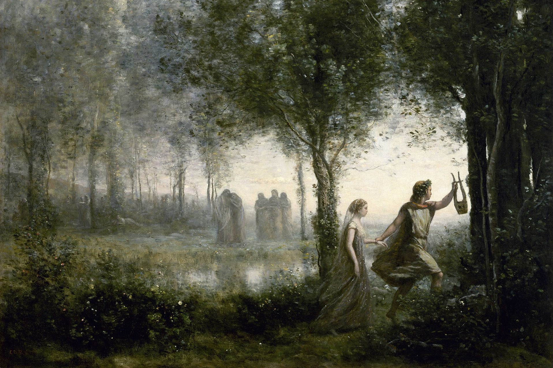 Camille Corot『Orpheus Leading Eurydice from the Underworld』1861