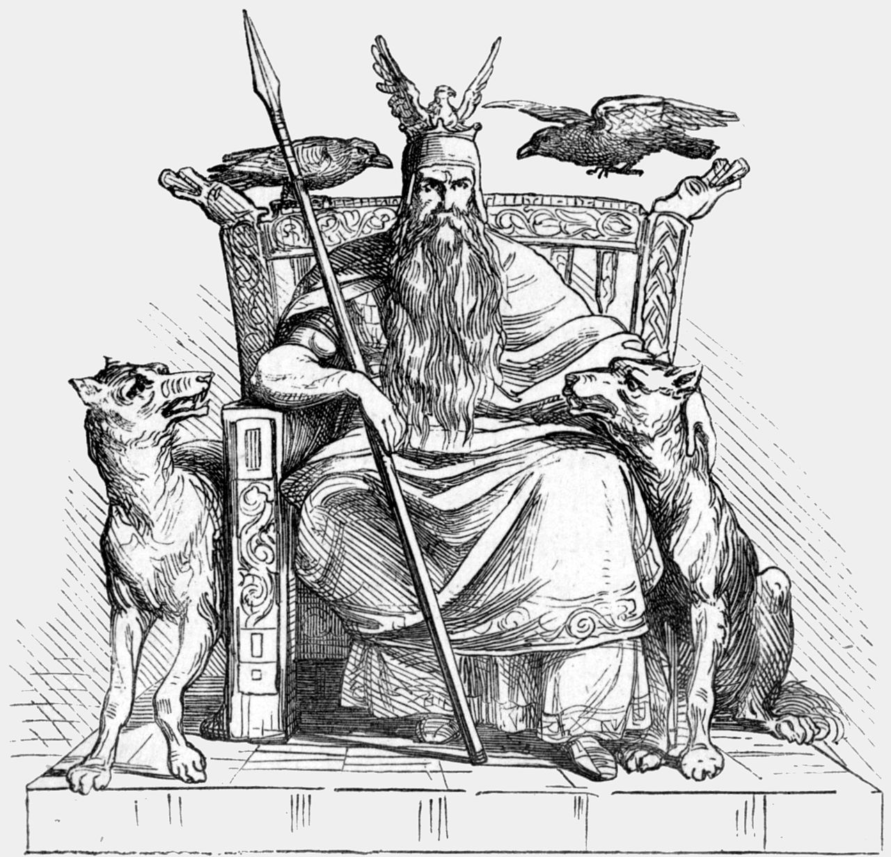 Manual of Mythology『オーディンと鴉』
